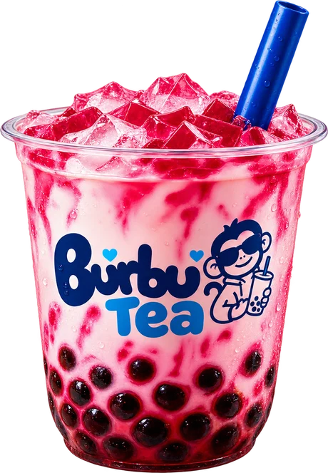 Bebida Fresh de Burbu Tea con frutos rojos y hielo